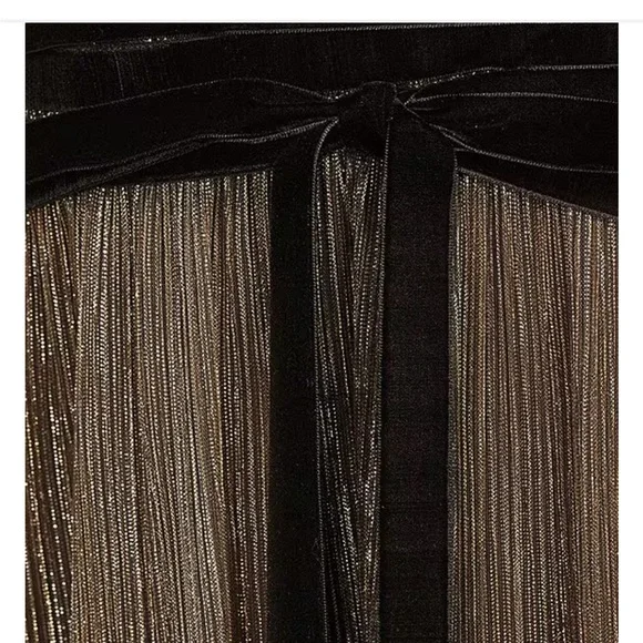 Sleeveless Metallic Bow Detail Tiered Maxi Dress - Picture 3 of 3